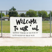 Welkom in onze pool spandoek (Insitu)