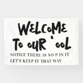 Welkom in onze pool spandoek (Horizontaal)