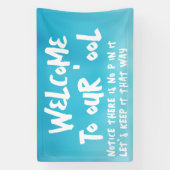 Welkom in onze pool spandoek (Verticaal)