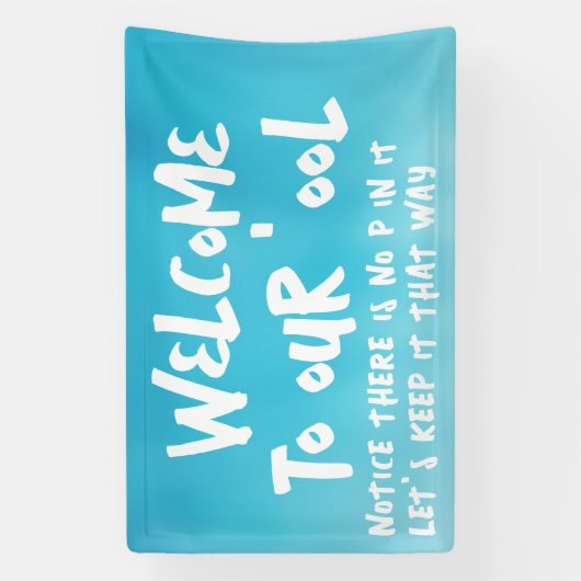 Welkom in onze pool spandoek (Verticaal)