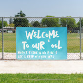 Welkom in onze pool spandoek (Insitu)