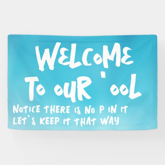 Welkom in onze pool spandoek (Horizontaal)