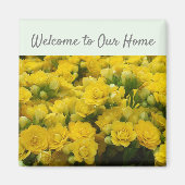 Welkom in onze thuisbloem magneet (Voorkant)