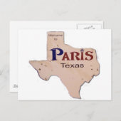 Welkom in Parijs, Texas Briefkaart (Voorkant / Achterkant)