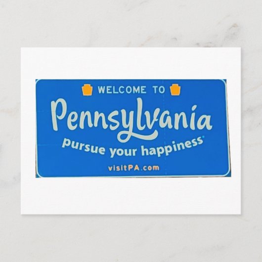 Welkom in Pennsylvania Notitieboek Briefkaart (Voorkant)