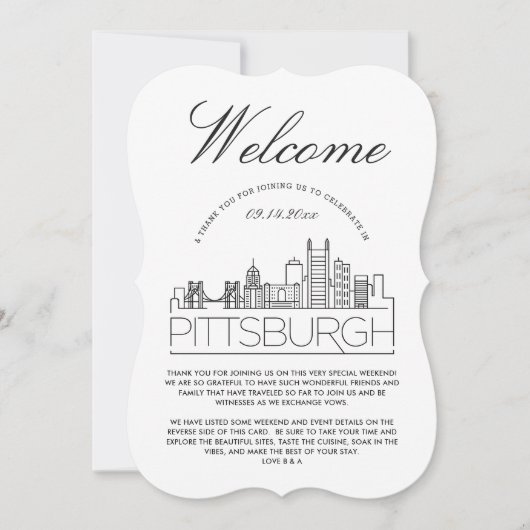 Welkom in Pittsburgh | Gasten Details uitnodiging (Voorkant)