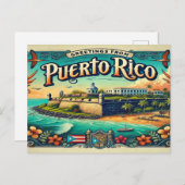 Welkom in Puerto Rico Briefkaart (Voorkant / Achterkant)