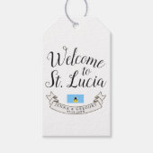 Welkom in Saint Lucia | Bestemmingsweddenschap Cadeaulabel (Voorkant)