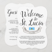 Welkom in Saint Lucia | Bestemmingsweddenschap Kaart (Voorkant / Achterkant)