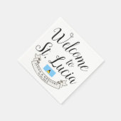 Welkom in Saint Lucia | Bestemmingsweddenschap Servet (Hoek)