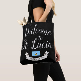 Welkom in Saint Lucia | Bestemmingsweddenschap Tote Bag