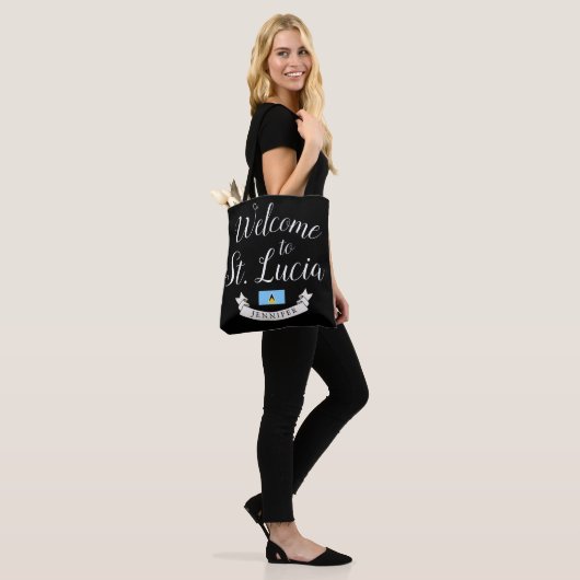 Welkom in Saint Lucia | Bestemmingsweddenschap Tote Bag (Op model)