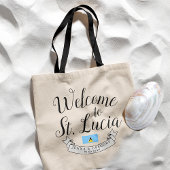 Welkom in Saint Lucia | Bestemmingsweddenschap Tote Bag