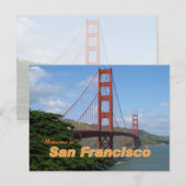 Welkom in San Francisco - Golden Gate Bridge Briefkaart (Voorkant / Achterkant)