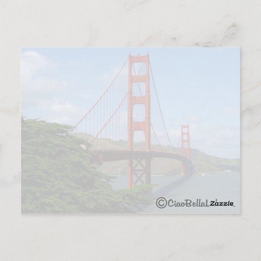 Welkom in San Francisco - Golden Gate Bridge Briefkaart (Achterkant)