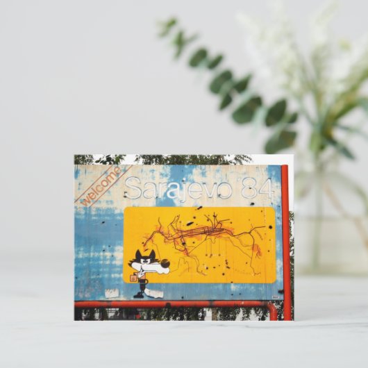 Welkom in Sarajevo Briefkaart (Staand voorkant)