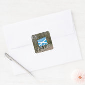Welkom in Schotland - Anglo-Scottish Border Sign Vierkante Sticker (Envelop)