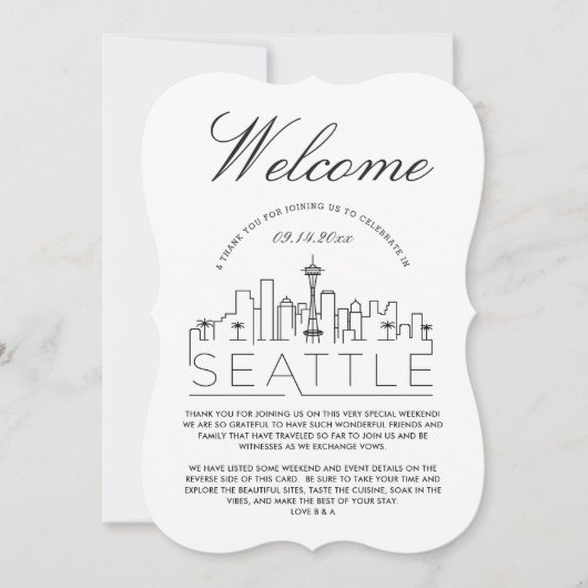 Welkom in Seattle | Uitnodiging tot nadere informa (Voorkant)