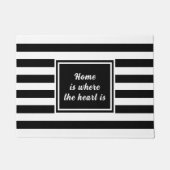 Welkom in Stijl Zwart & Wit Gepersonaliseerde Stre Deurmat (Voorkant)