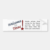 Welkom in Texas Bumpersticker (Voorkant)