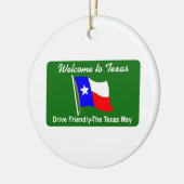 Welkom in Texas, VS Road Sign Keramisch Ornament (Links)