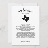 Welkom in Texas| Wedding Letter & Itinerary (Voorkant)