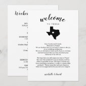 Welkom in Texas| Wedding Letter & Itinerary (Voorkant / Achterkant)
