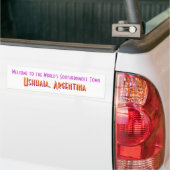 Welkom in Ushuaia Bumpersticker (Op Truck)