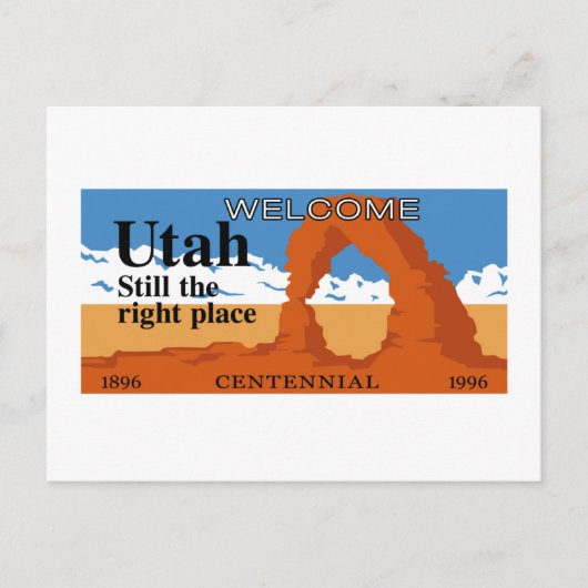Welkom in Utah - VS Briefkaart (Voorkant)