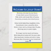 Welkom in uw thuis aankondiging (Voorkant)