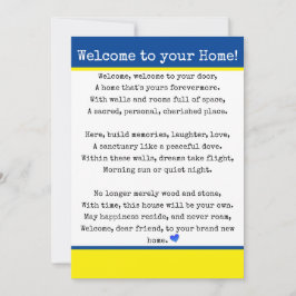Welkom in uw thuis aankondiging