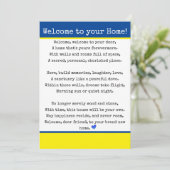 Welkom in uw thuis aankondiging (Staand voorkant)