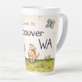 Welkom in Vancouver WA Latte Mok (Rechterhoek)