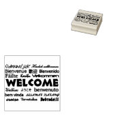 Welkom in vele talen Teksttypografie Rubberstempel (Gestempeld)
