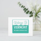 Welkom in Vermont - Verenigde Staten Briefkaart (Staand voorkant)