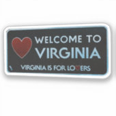 Welkom in Virginia Sticker (Voorkant)