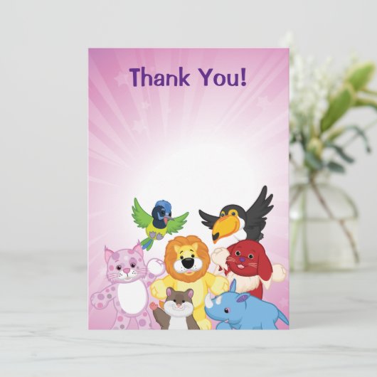 Welkom in Webkinz! Bedankkaart (Staand voorkant)