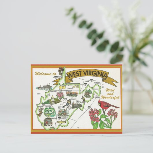  Welkom in West Virginia Briefkaart (Staand voorkant)