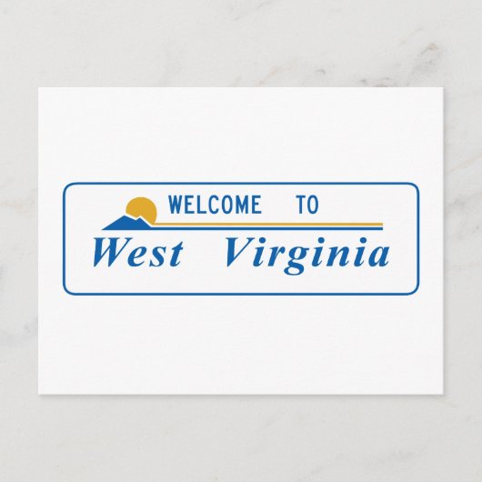 Welkom in West Virginia - Verenigde Staten Briefkaart (Voorkant)