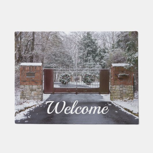 Welkom in Winter Welkom Doormat Deurmat (Voorkant)