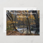 Welkom in Wisconsin in de Herfst Briefkaart (Voorkant / Achterkant)