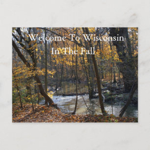 Welkom in Wisconsin in de Herfst Briefkaart