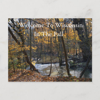 Welkom in Wisconsin in de Herfst Briefkaart