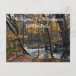 Welkom in Wisconsin in de Herfst Briefkaart