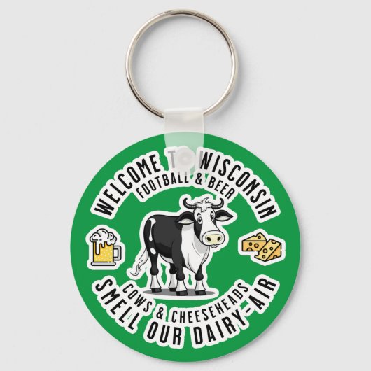 Welkom in Wisconsin, Ruik onze Zuivellucht Sleutelhanger (Voorkant)