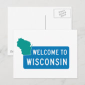 Welkom in Wisconsin - Verenigde Staten Briefkaart (Voorkant / Achterkant)