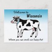 Welkom in Wisconsin, waar u onze zuivel kunt ruike Briefkaart (Voorkant)
