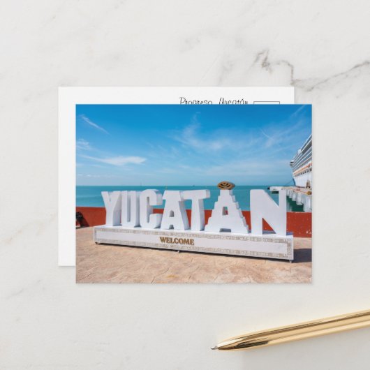 Welkom in Yucatán Briefkaart (Voorkant / Achterkant in situ)