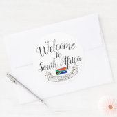 Welkom in Zuid-Afrika | Bestemmingsweddenschap Ronde Sticker (Envelop)