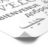 Welkom in zwart-wittaal poster (Hoek)